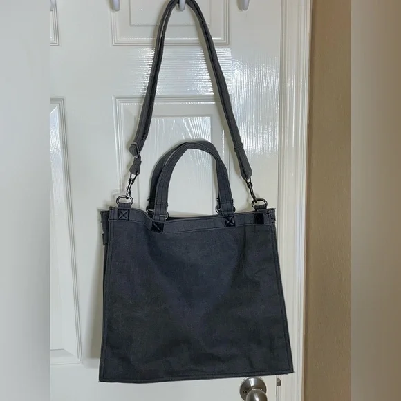 ROCK REVIVAL Gray Canvas Messenger Bag, Crossbody, Shoulder Tote13x16 - Picture 7 of 8